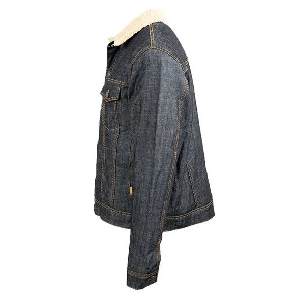 STS Ranchwear Men's Denim Jacket 2XL Blue Sherpa Fleece Collar [NEW WITH TAGS] - Picture 3 of 5